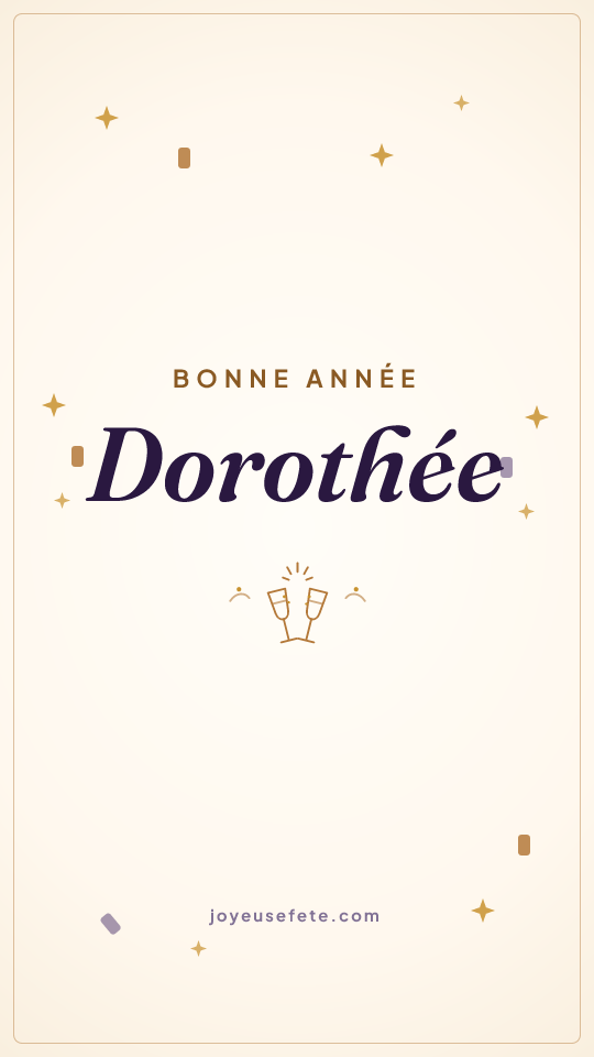Image « Bonne année Dorothée » au format story