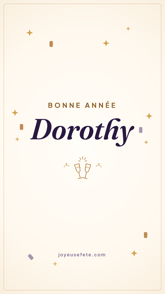 Image « Bonne année Dorothy » au format story