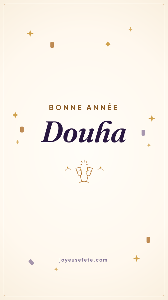 Image « Bonne année Douha » au format story