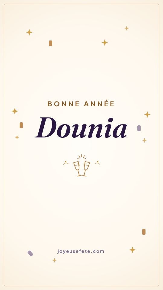 Image « Bonne année Dounia » au format story