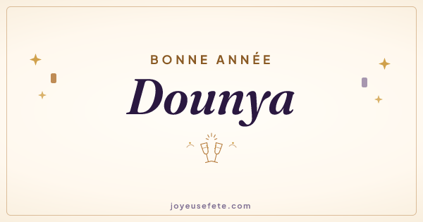 Image « Bonne année Dounya » au format large