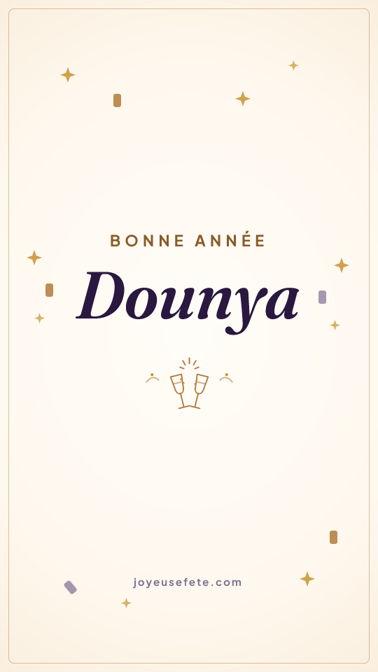 Image « Bonne année Dounya » au format story