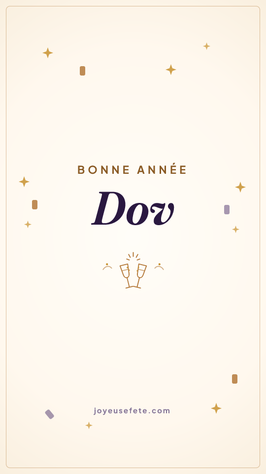 Image « Bonne année Dov » au format story