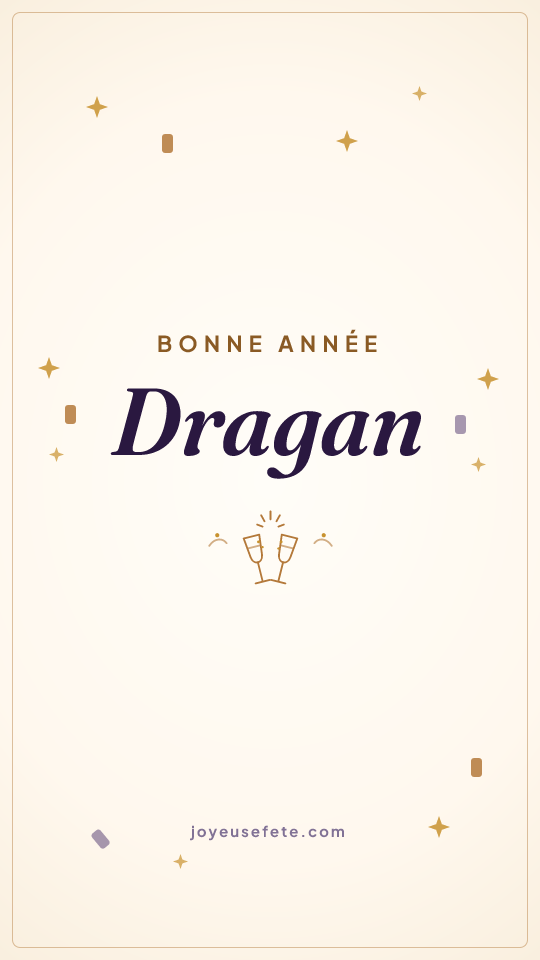 Image « Bonne année Dragan » au format story