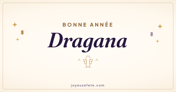 Image « Bonne année Dragana » au format large
