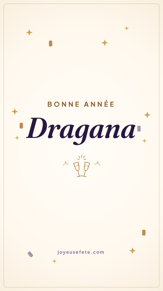 Image « Bonne année Dragana » au format story