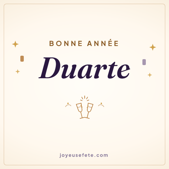 Image carrée « Bonne année Duarte » pour WhatsApp