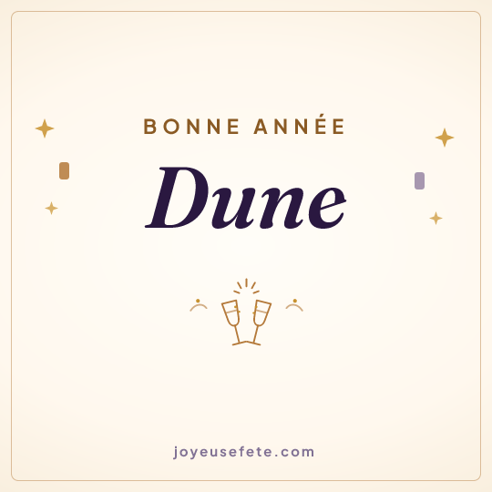 Image carrée « Bonne année Dune » pour WhatsApp
