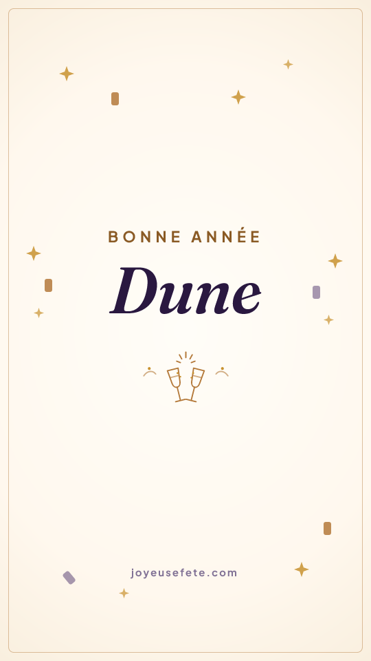 Image « Bonne année Dune » au format story