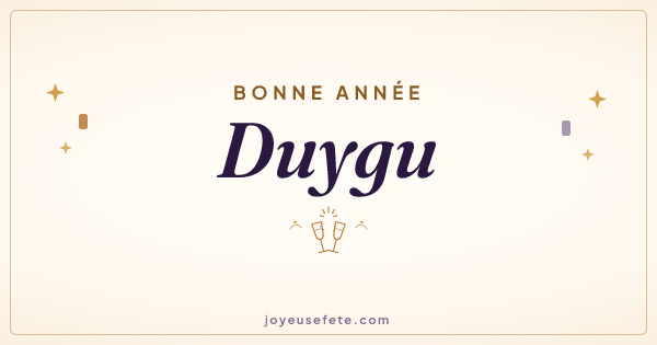 Image « Bonne année Duygu » au format large