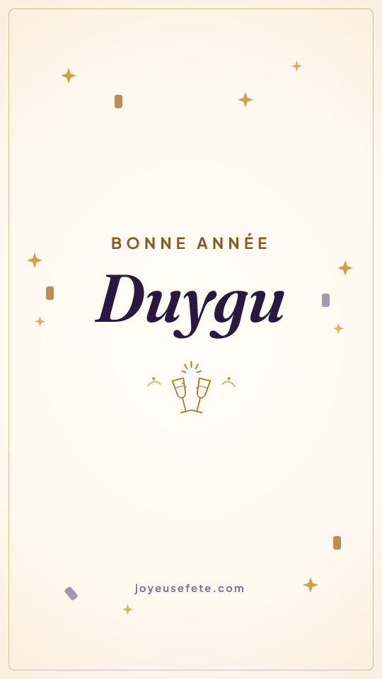 Image « Bonne année Duygu » au format story