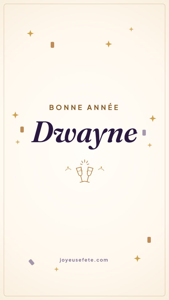 Image « Bonne année Dwayne » au format story