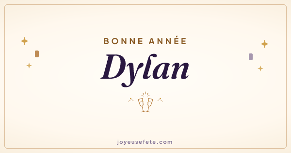 Image « Bonne année Dylan » au format large