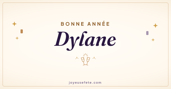 Image « Bonne année Dylane » au format large
