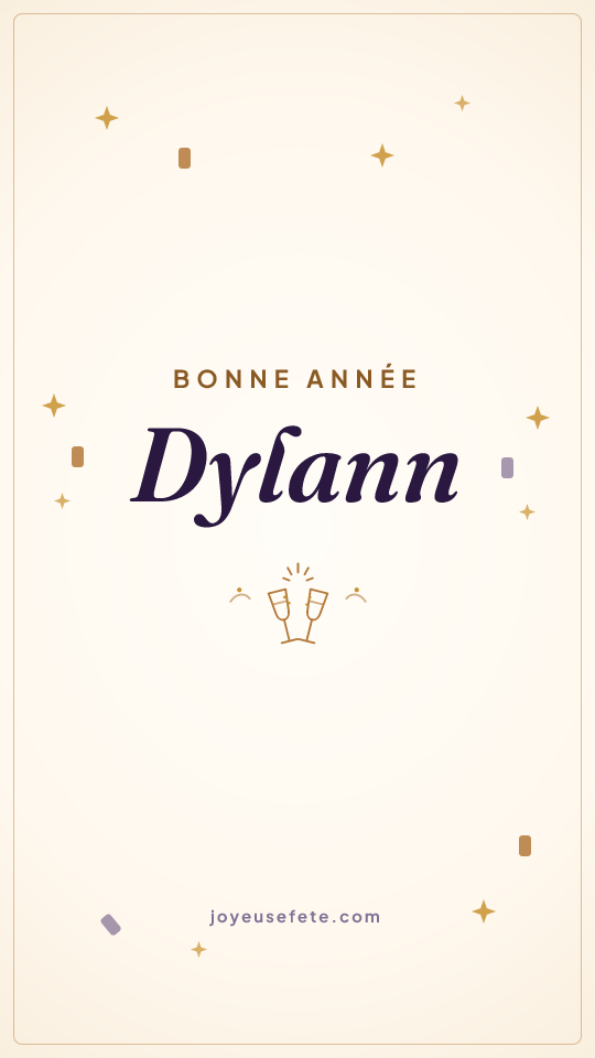 Image « Bonne année Dylann » au format story