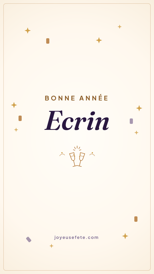 Image « Bonne année Ecrin » au format story