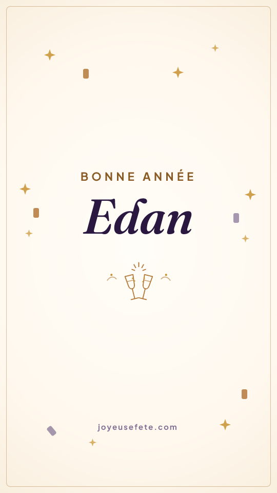 Image « Bonne année Edan » au format story