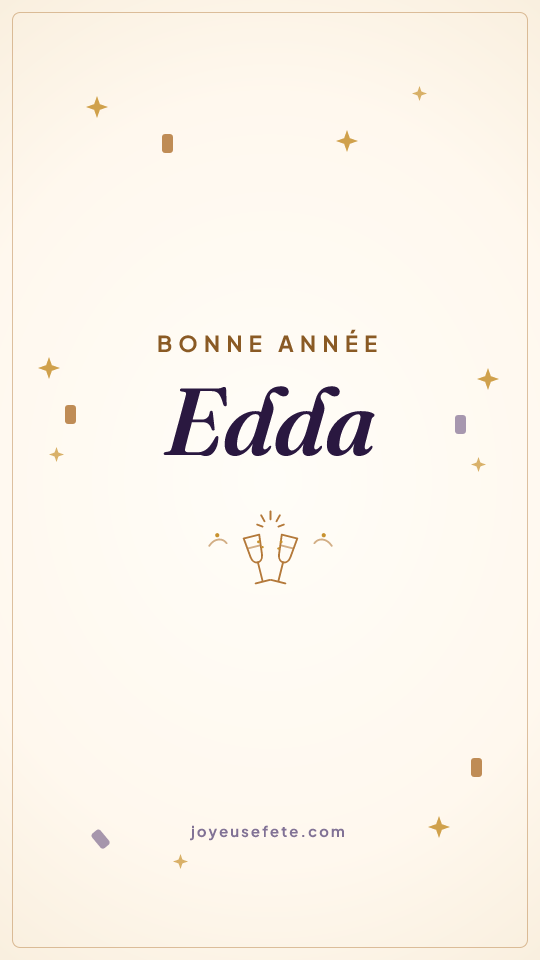 Image « Bonne année Edda » au format story