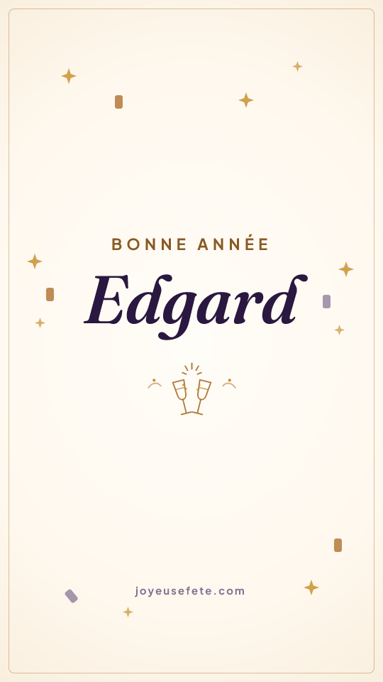 Image « Bonne année Edgard » au format story