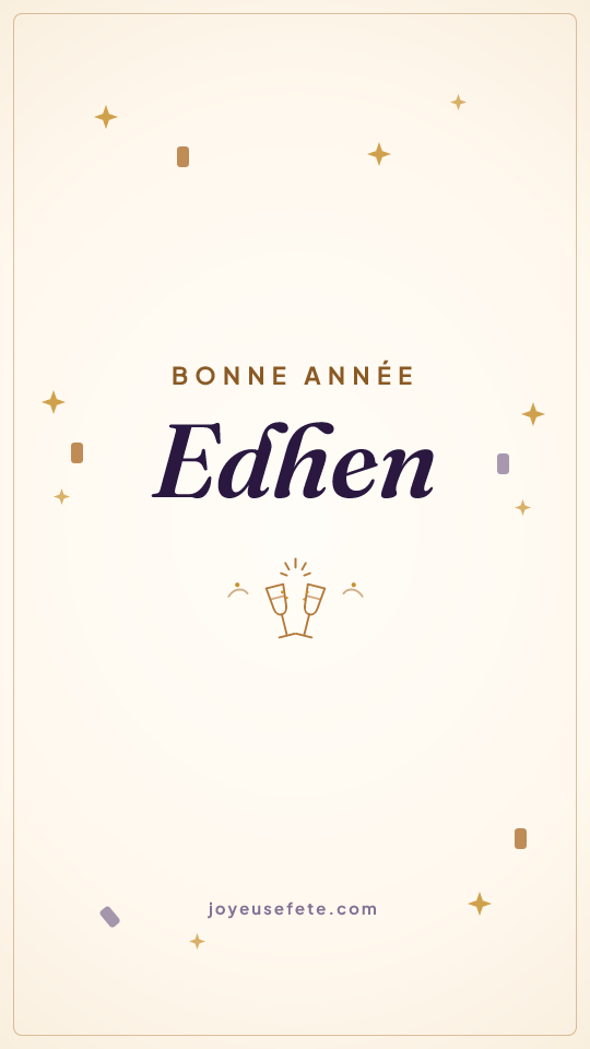 Image « Bonne année Edhen » au format story