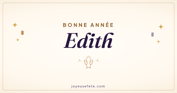 Image « Bonne année Edith » au format large