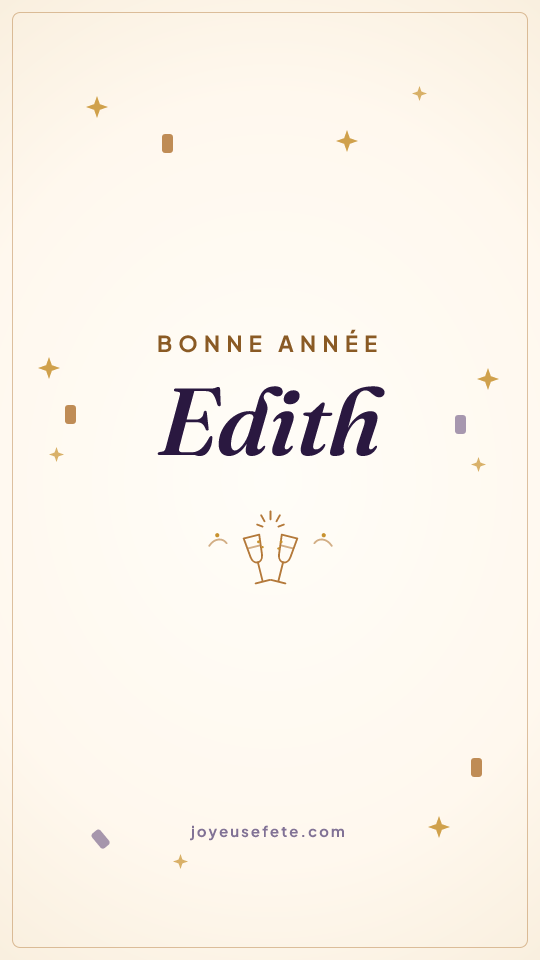 Image « Bonne année Edith » au format story