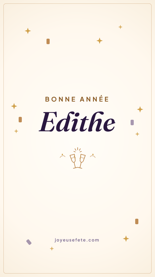 Image « Bonne année Edithe » au format story