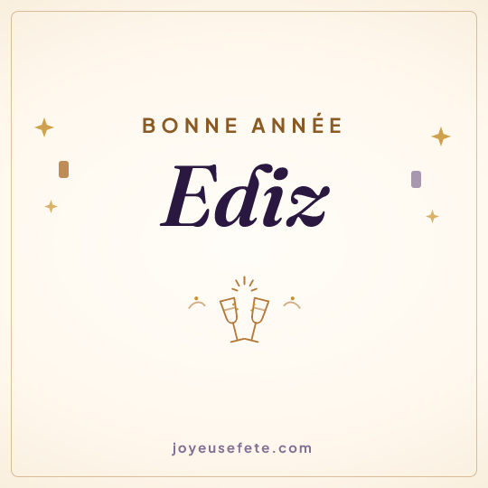 Image carrée « Bonne année Ediz » pour WhatsApp
