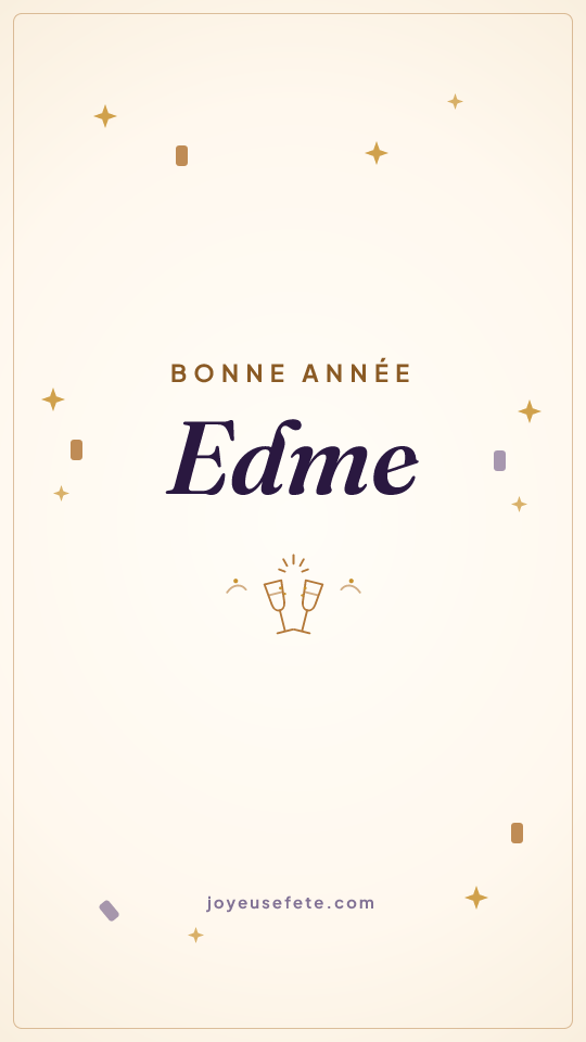 Image « Bonne année Edme » au format story