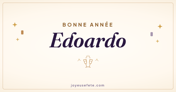 Image « Bonne année Edoardo » au format large
