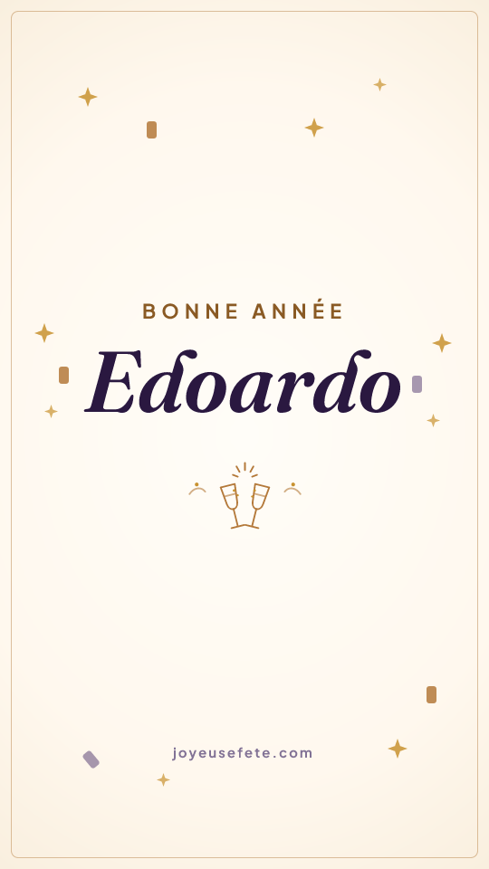 Image « Bonne année Edoardo » au format story