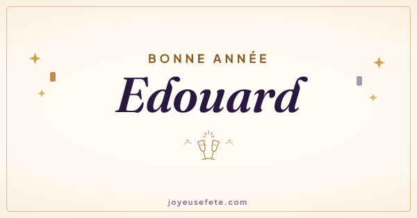 Image « Bonne année Edouard » au format large
