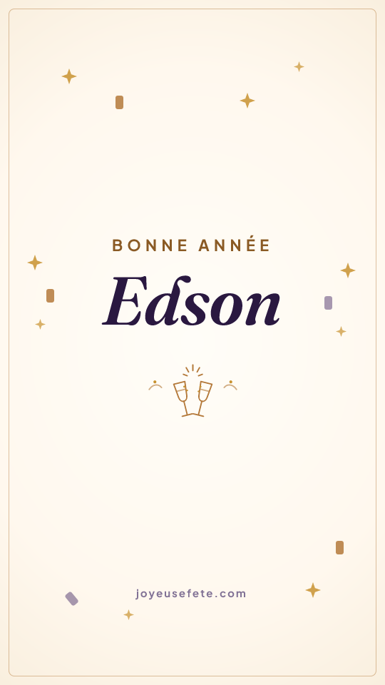 Image « Bonne année Edson » au format story