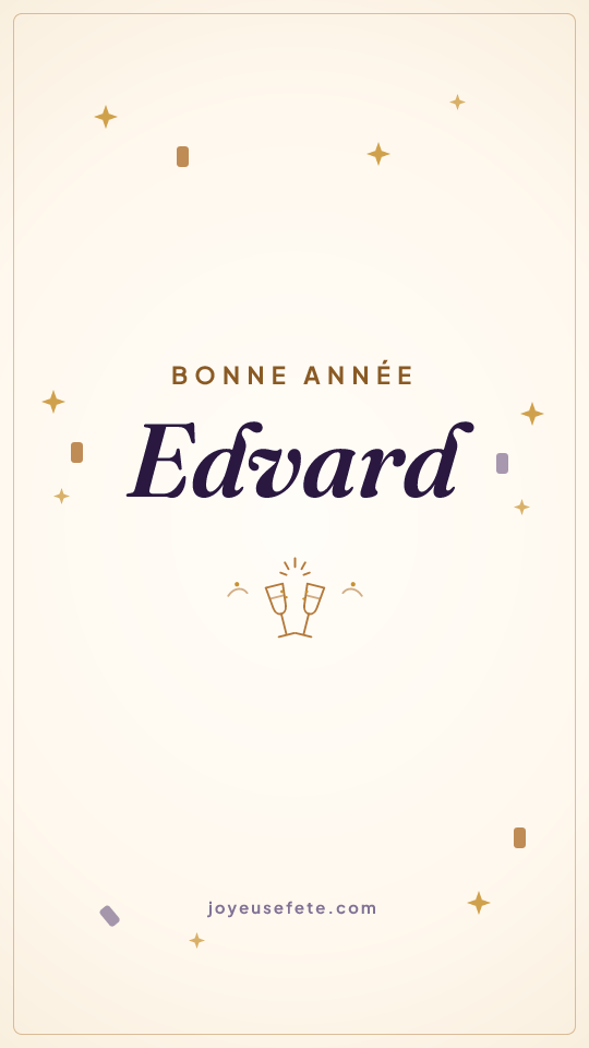 Image « Bonne année Edvard » au format story
