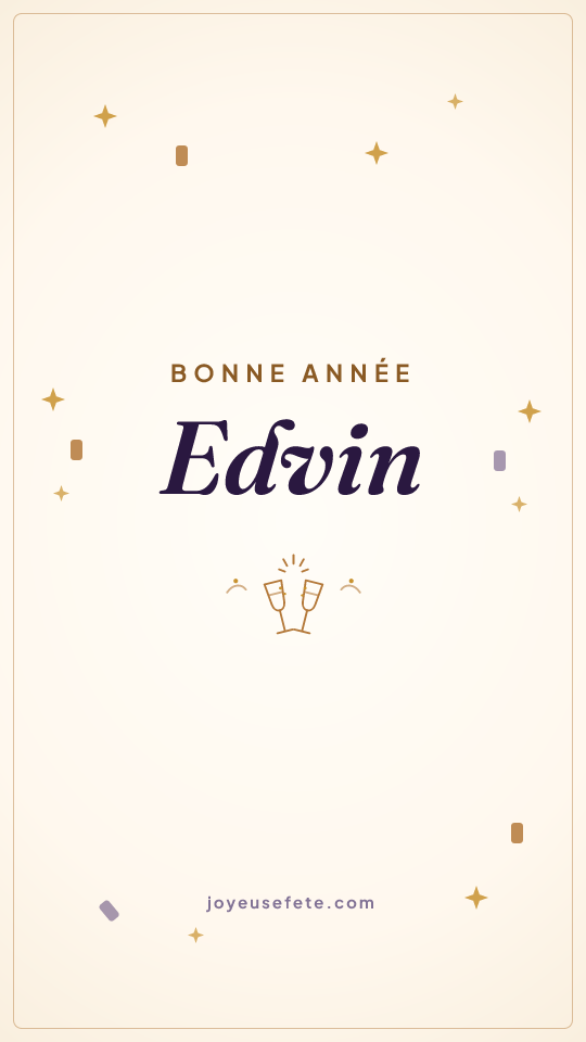 Image « Bonne année Edvin » au format story