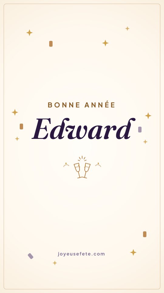 Image « Bonne année Edward » au format story