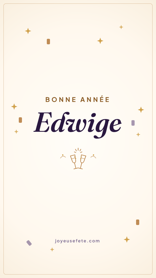 Image « Bonne année Edwige » au format story