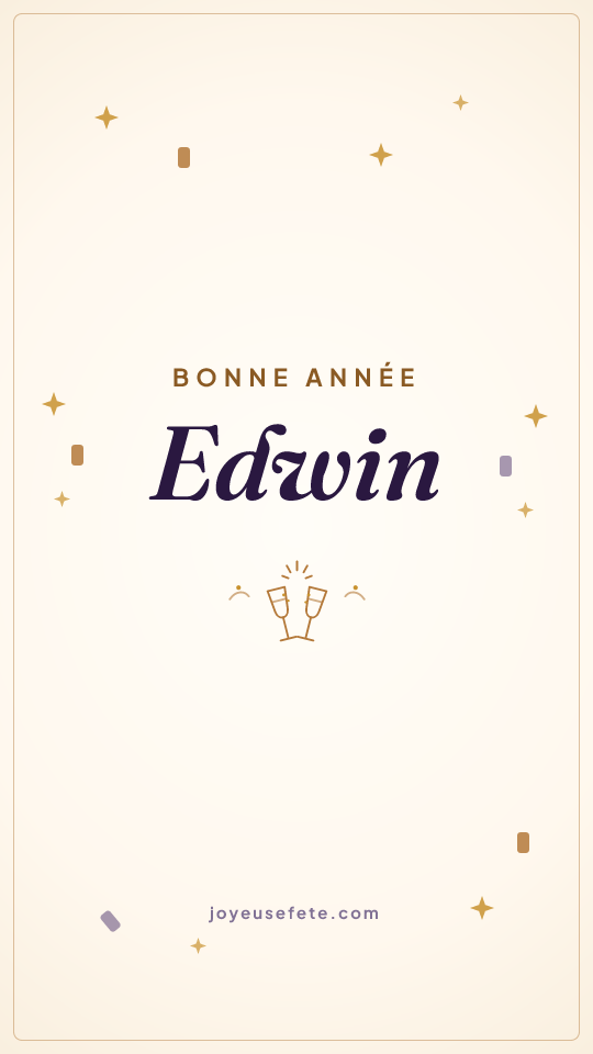 Image « Bonne année Edwin » au format story