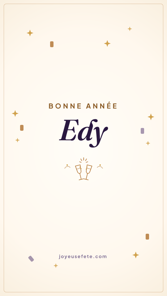 Image « Bonne année Edy » au format story