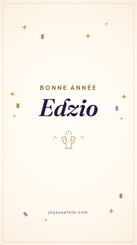 Image « Bonne année Edzio » au format story