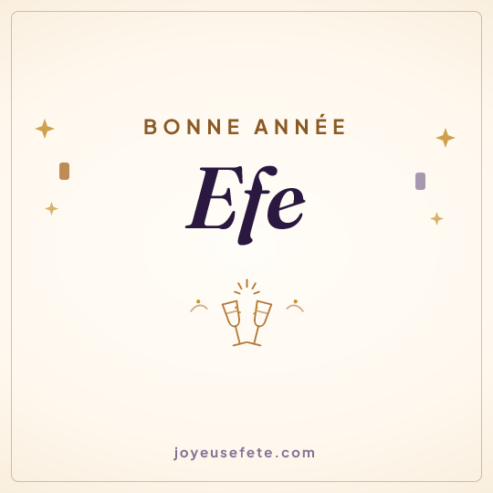Image carrée « Bonne année Efe » pour WhatsApp