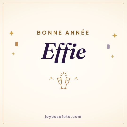 Image carrée « Bonne année Effie » pour WhatsApp