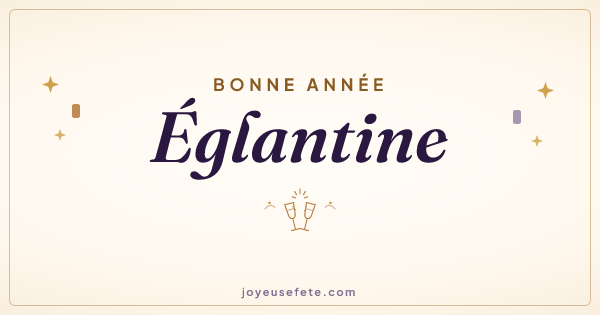 Image « Bonne année Églantine » au format large
