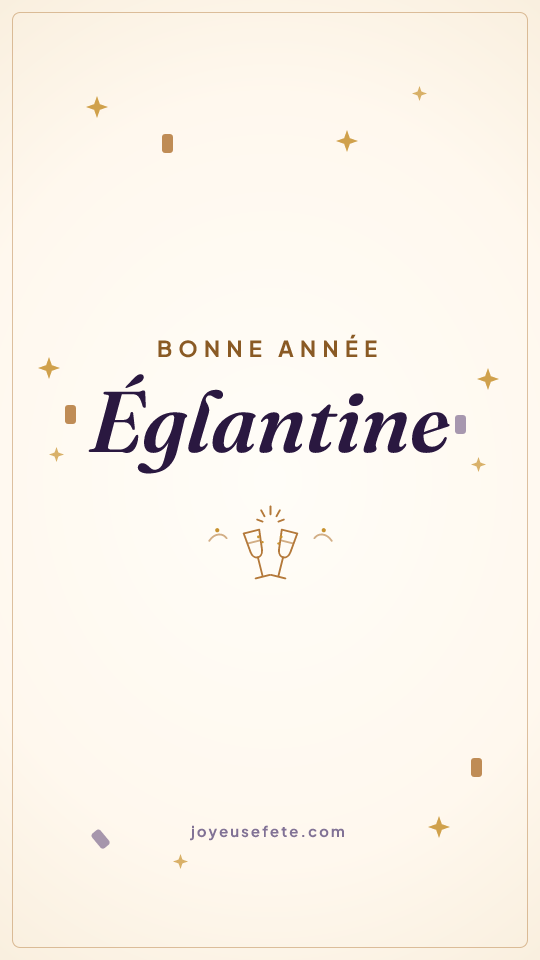 Image « Bonne année Églantine » au format story