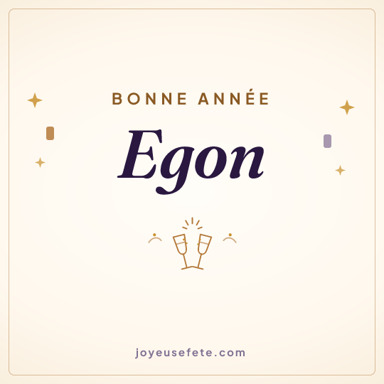 Image carrée « Bonne année Egon » pour WhatsApp