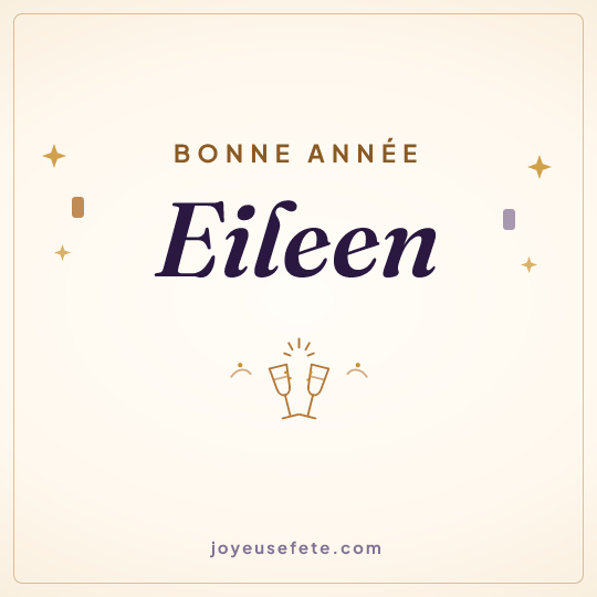 Image carrée « Bonne année Eileen » pour WhatsApp