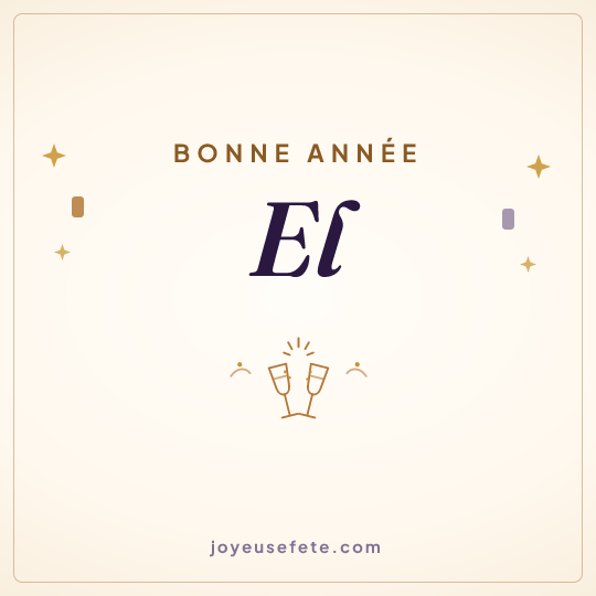 Image carrée « Bonne année El » pour WhatsApp