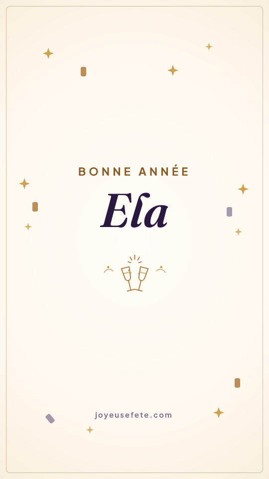 Image « Bonne année Ela » au format story