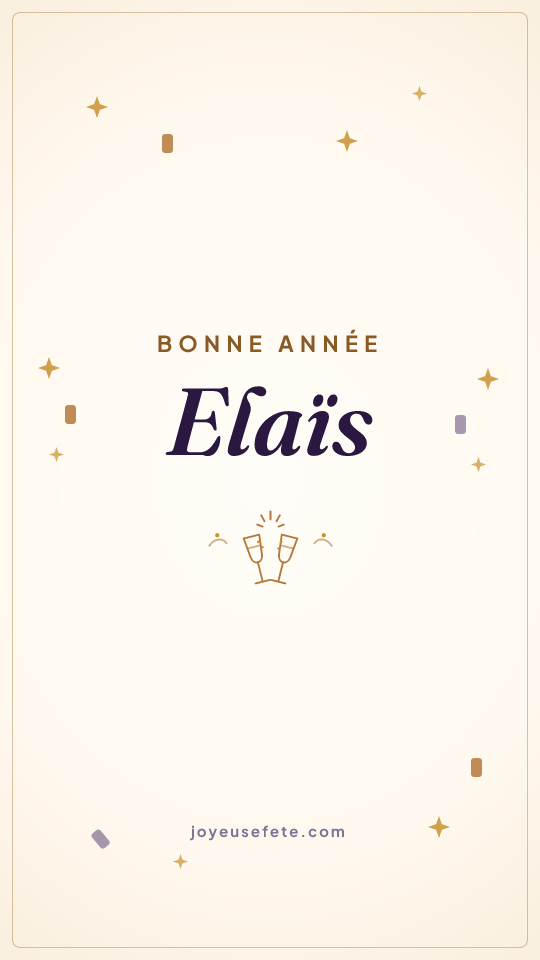Image « Bonne année Elaïs » au format story
