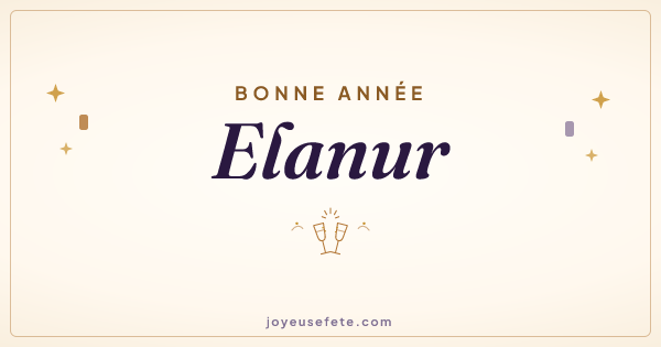 Image « Bonne année Elanur » au format large